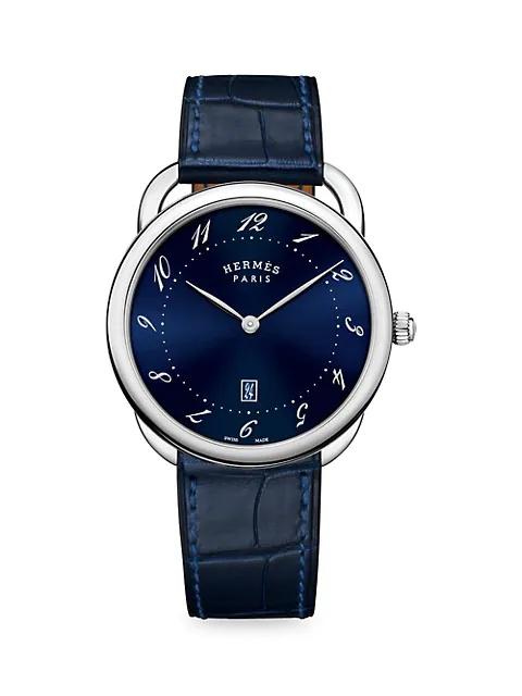 Hermès Arceau 40MM Stainless Steel & Alligator Strap Watch