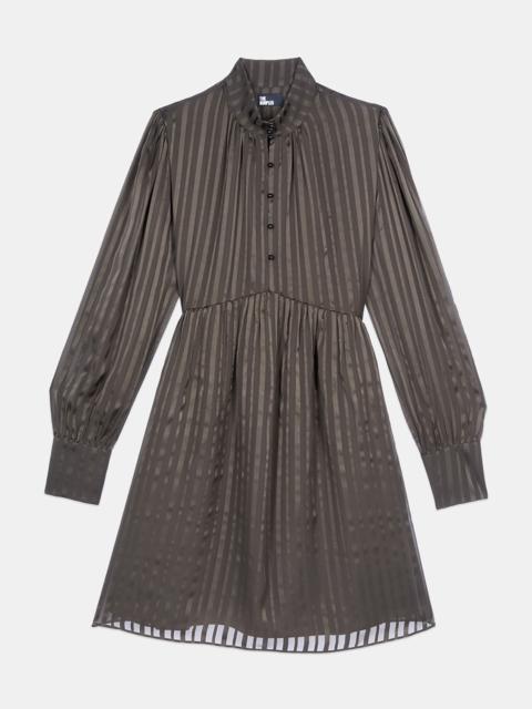 The Kooples SHORT KHAKI SILK DRESS
