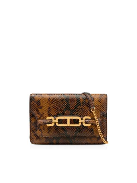TOM FORD STAMPED PYTHON LEATHER WHITNEY SMALL SHOULDER BAG