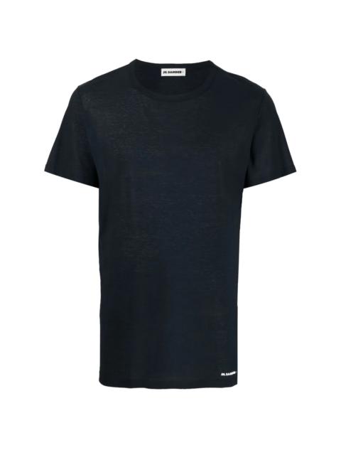 crew-neck fitted T-shirt