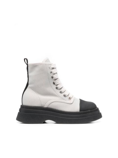 GANNI Creepers lace-up ankle boots