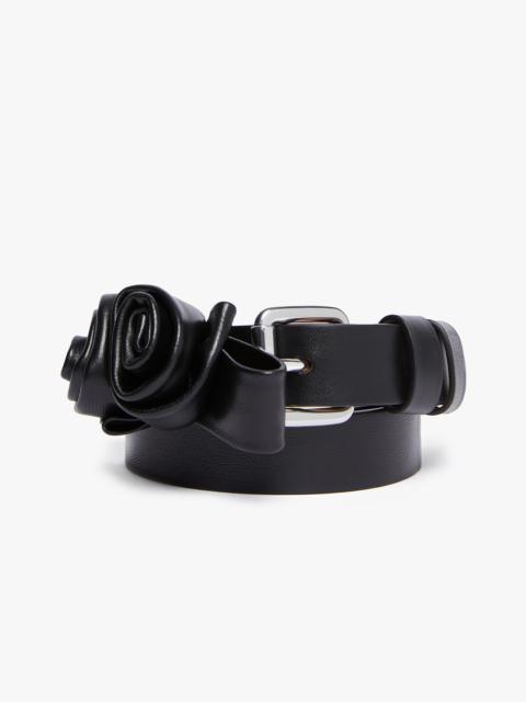 Sportmax BIAVO Rose-decorated Nappa leather belt
