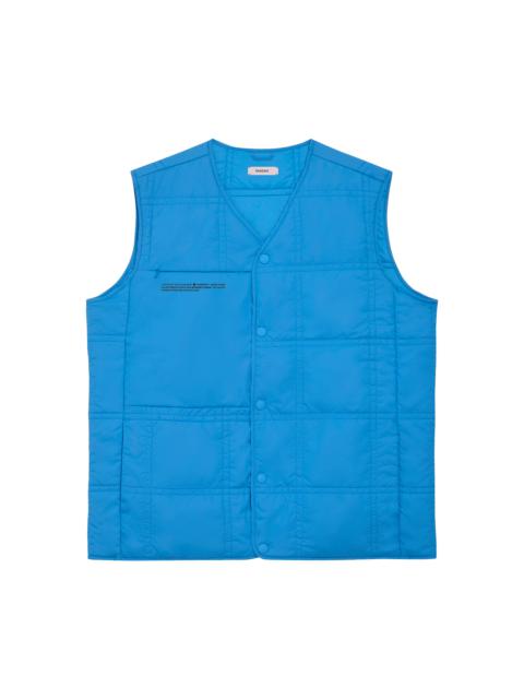 PANGAIA Mens Flower-Warmth Quilted Gilet - Cerulean Blue