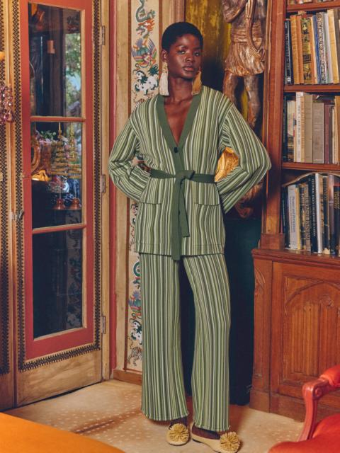 SIMONMILLER Max Belted Knit Cardigan In Landscape Multi Stripe