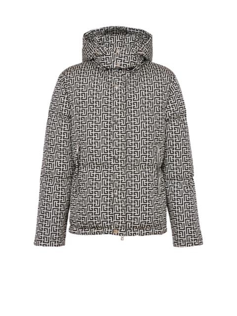 Balmain Nylon quilted coat with Balmain monogram