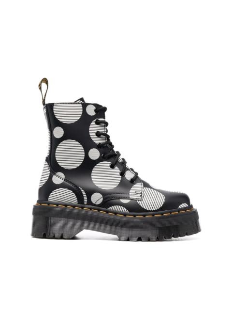 Dr. Martens Jadon polka dot platform boots