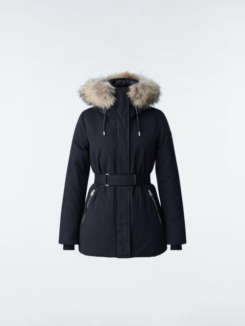 MACKAGE JENI 2-in-1 down parka with removable bib and natural fur