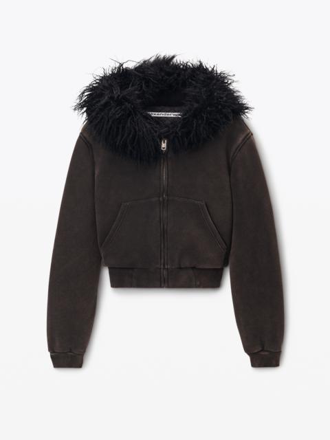 Alexander Wang Hoodie with Mongolian Hood