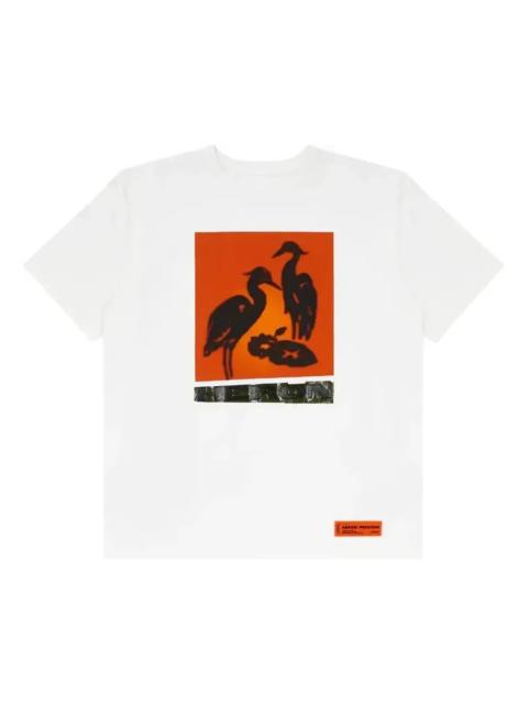 Heron Preston HERON PRESTON SS21 Nightshift T-Shirt 'White Orange' HMAA020R21JER0030120