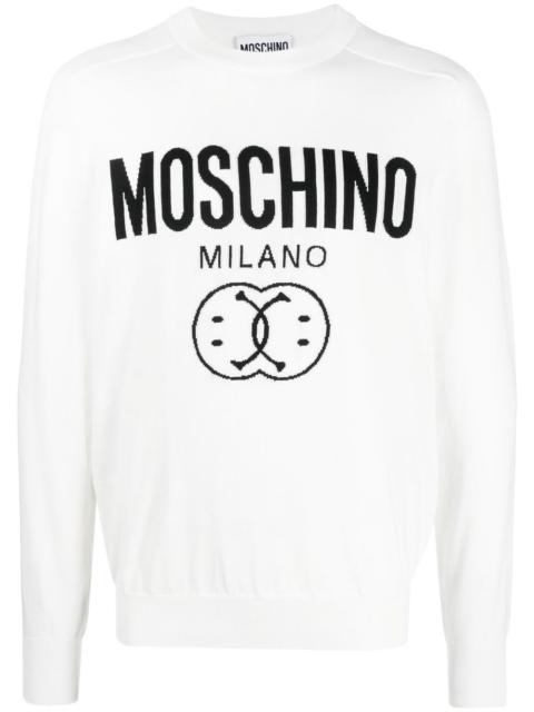 Moschino logo-print cotton sweatshirt