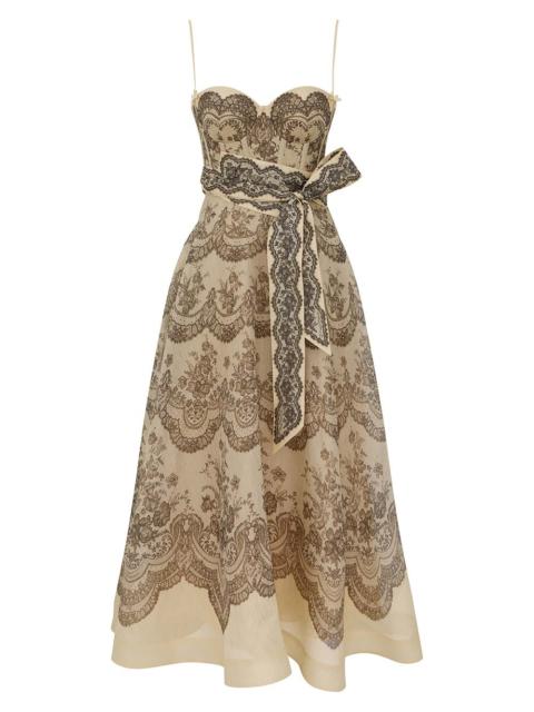 Zimmermann CLASH BUSTIER MIDI DRESS