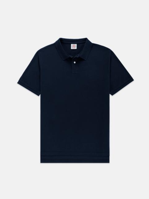 J. PRESS NAVY COTTON PIQUE POLO