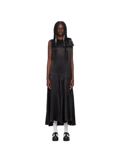 Simone Rocha Black Shoulder Bow Sheath Midi Dress