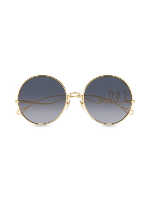 Chloé Women's Chloé Iconic 56MM Round Sunglasses - Gold Grey
