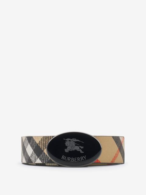 Burberry Reversible Check Oval Knight Stamp Belt​