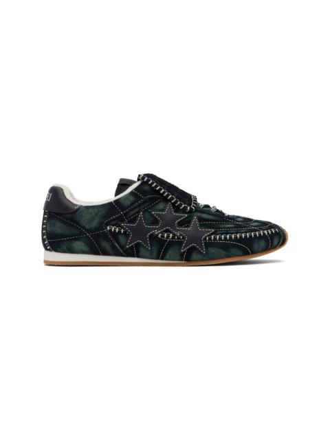 AMIRI Black & Green Pacific Flat Sneakers