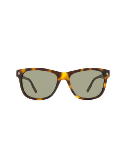 ZEGNA tortoiseshell-effect rectangle-frame sunglasses