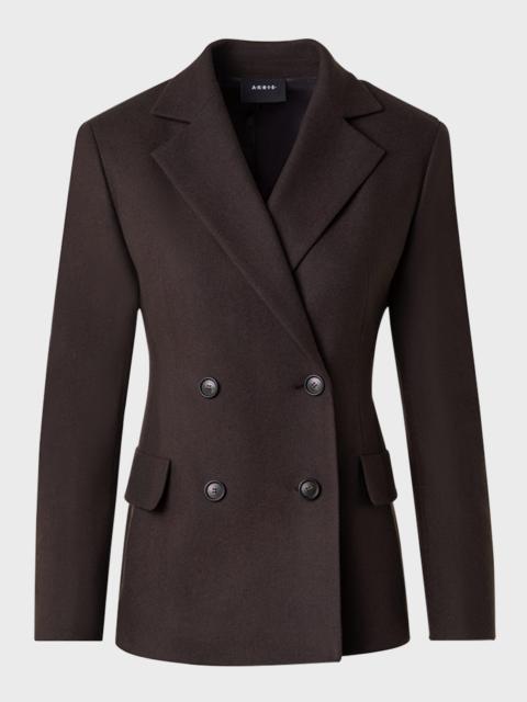 AKRIS Marvin Cashmere Flannel Double-Breasted Jacket
