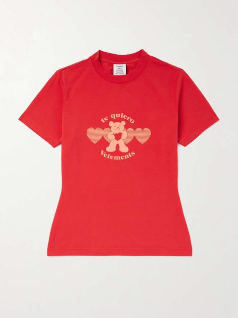 Te Quiero Slim-Fit Logo-Print Stretch-Cotton Jersey T-Shirt