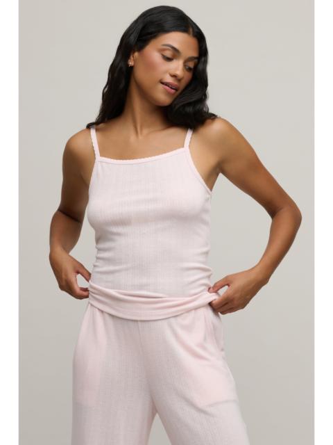 Barefoot Dreams Pointelle Rib Tank with Scallop Trim