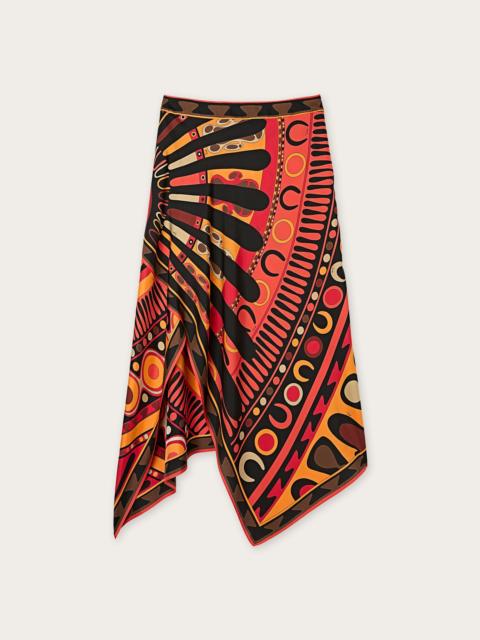 PUCCI SOLEIL PRINT SILK SCARF SKIRT