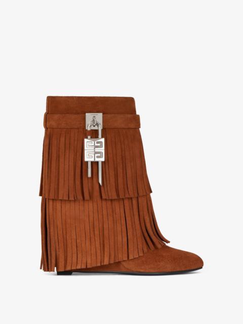 Givenchy SHARK LOCK ANKLE BOOTS IN SUEDE