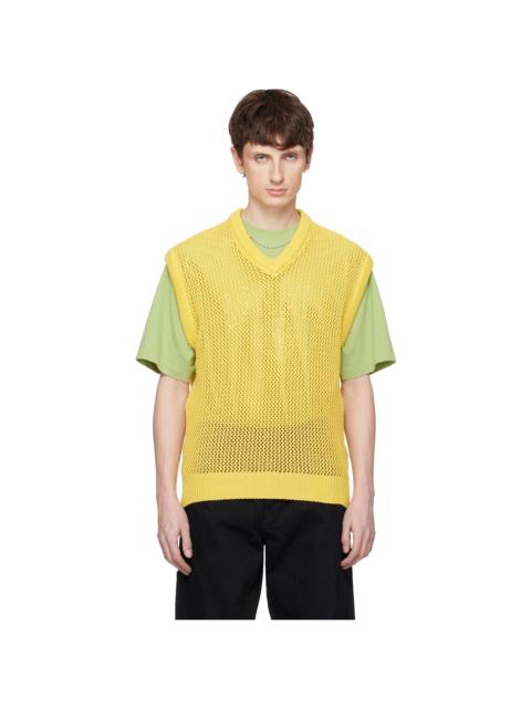 vowels Yellow Knitted Vest