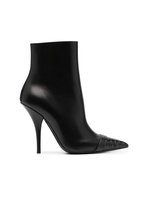pointed toe leather ankle boots