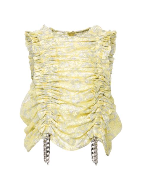 Noir Kei Ninomiya floral mesh vest
