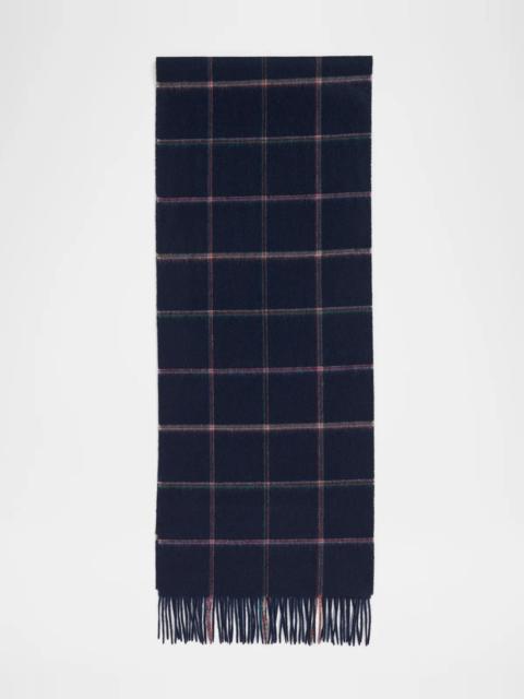 Paul Smith Men's Signature Stripe Windowpane Wool-Cashmere Scarf