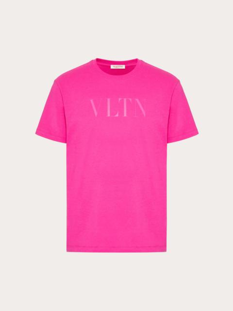 Valentino COTTON CREWNECK T-SHIRT WITH VLTN PRINT