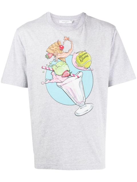 Maison Kitsuné graphic-print cotton T-shirt