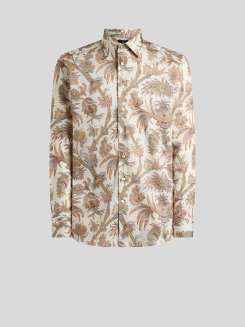 Etro SHIRT IN COTTON SATIN WITH FLORAL PAISLEY MOTIF