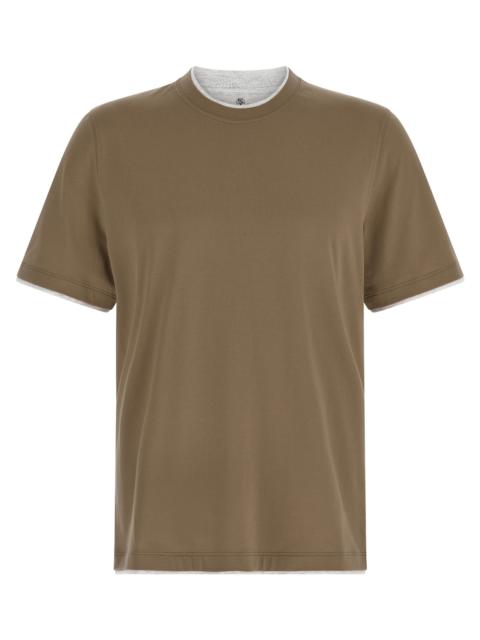 Brunello Cucinelli Men Double Layer T-Shirt