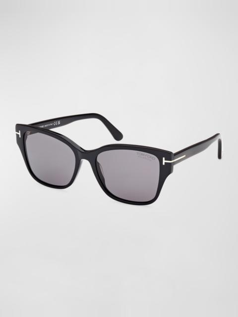 TOM FORD Elsa Polarized Acetate Butterfly Sunglasses