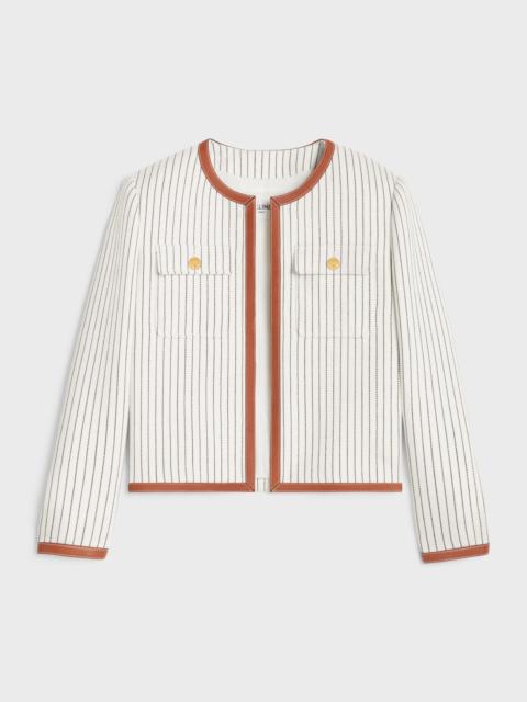 CELINE chelsea jacket in striped wool