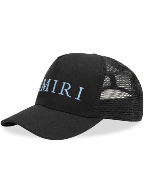 AMIRI AMIRI Embroidered Logo Trucker Cap Black/Carolina Blue