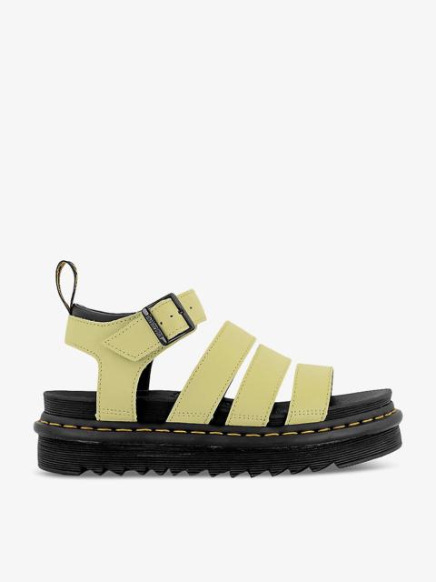 Blaire multi-strap coated-leather sandals