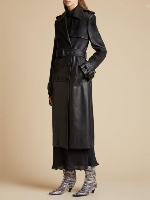 KHAITE The Murphy Trench in Black Leather