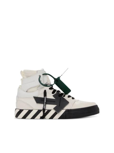 Off-White High Top Vulcanized "White/Black" sneakers