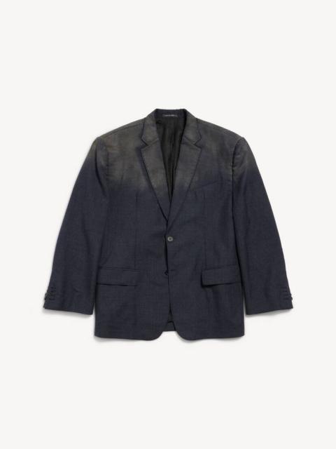 Men's Faded Tailored Jacket Large Fit in Anthracite