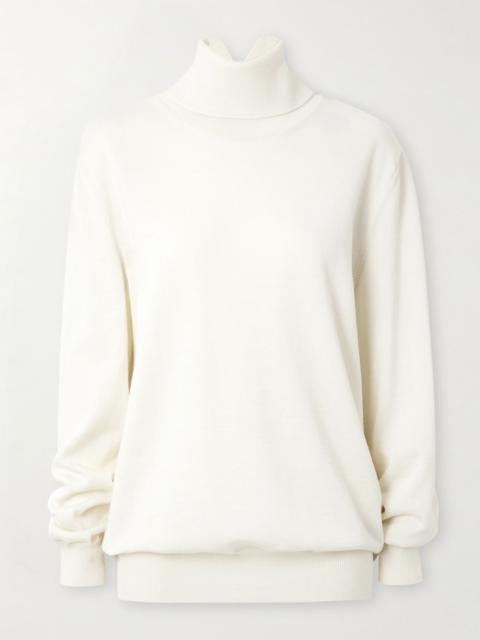 Jil Sander Wool turtleneck sweater Beige