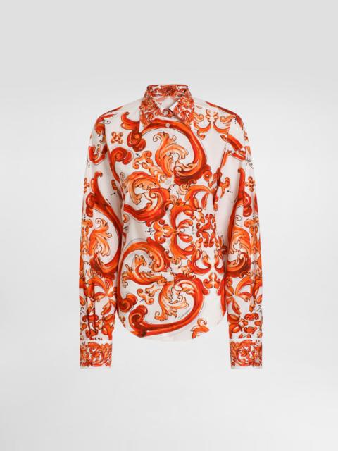 Dolce & Gabbana Majolica-print poplin shirt
