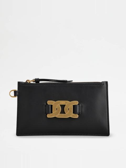 Tod's KATE POUCH IN LEATHER SMALL - BLACK