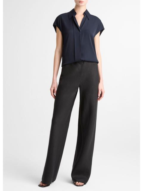 Vince Colette High-Rise Italian Linen Bias Pant