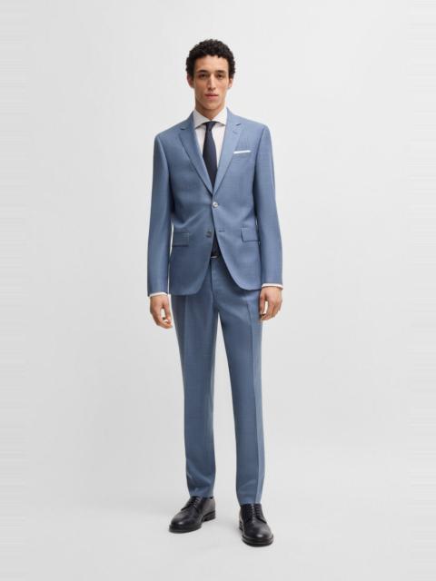 BOSS SLIM-FIT SUIT IN PATTERNED WOOL