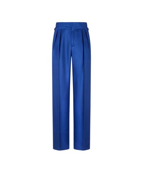 TOM FORD SILK GRAND HOPSACK DOUBLE PLEAT PANT