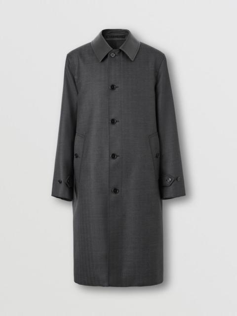 Burberry Lambskin Collar Wool Car Coat