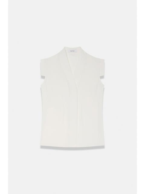 THE FOLD Bowery Sleeveless Stretch Silk Blouse
