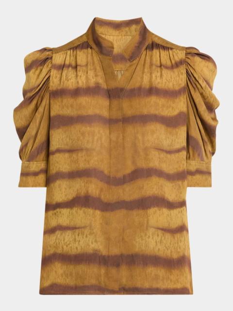 FRAME The Gillian Silk Top